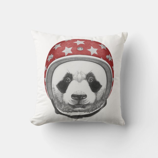 Daredevil Panda Throw Pillow (Front)