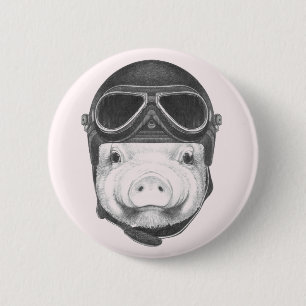 Daredevil Pig 2 Inch Round Button