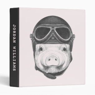 Daredevil Pig   Add Your Name Binder