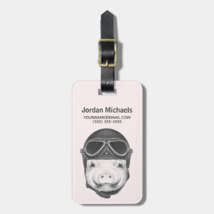 Daredevil Pig   Add Your Name Luggage Tag