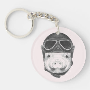 Daredevil Pig Keychain