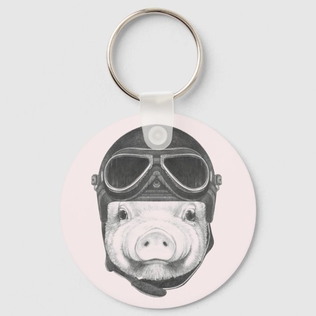 Daredevil Pig Keychain (Front)