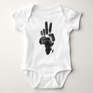 darfur africa peace hand baby bodysuit