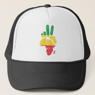 darfur africa peace hand trucker hat