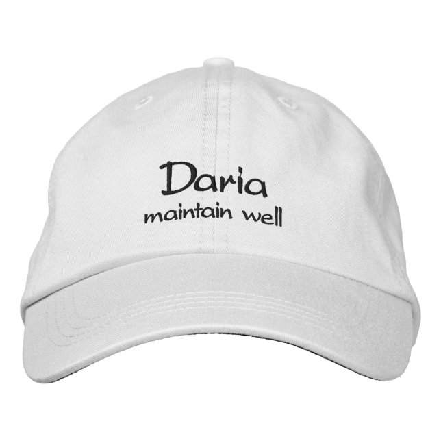 Daria cap w/ meaning of the name (Front)