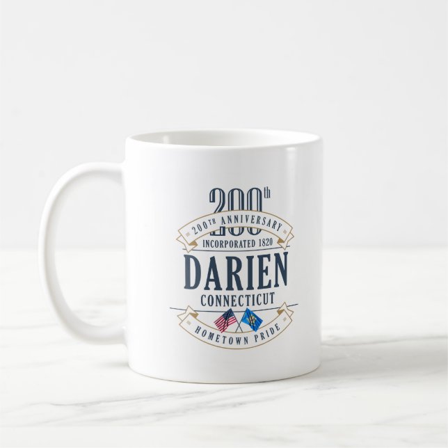 Darien, Connecticut 200th Anniversary Mug (Left)