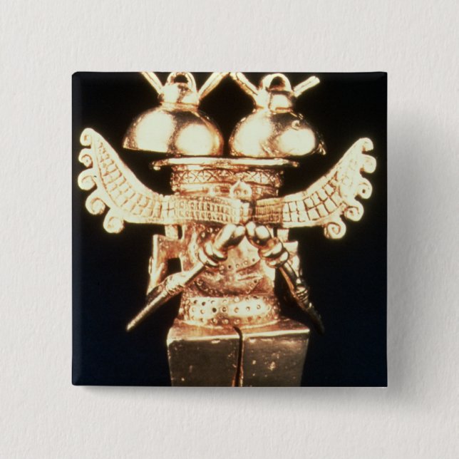 Darien Pectoral 2 Inch Square Button (Front)