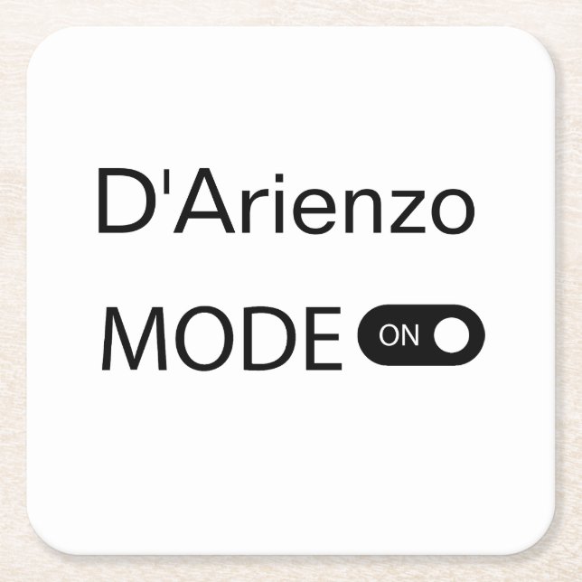 D'Arienzo mode funny Tanguero Tango Dancer Milonga Square Paper Coaster (Front)