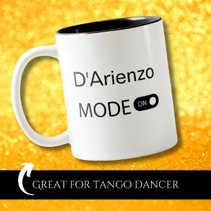 D'Arienzo mode on funny Tanguero Tango Dancer Two-Tone Coffee Mug