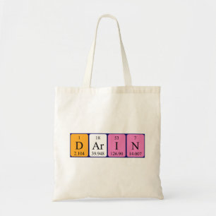 Darin periodic table name tote bag