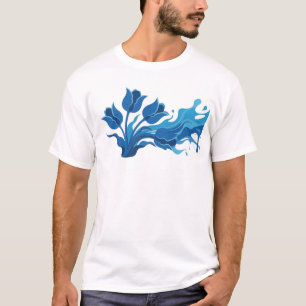 Daring ABSTRACT FLOWER Artistic Expression T-Shirt