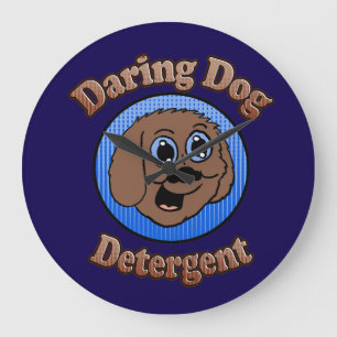 Daring Dog Detergent Large Clock