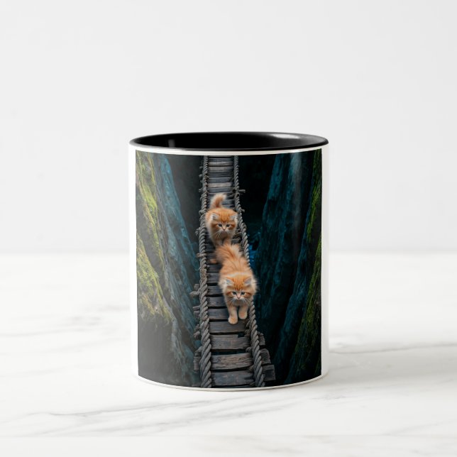 Daring Duo Cat Adventure Mug (Centre)