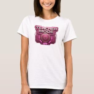 Daring Red TEACH MODE OFF Style Statement T-Shirt