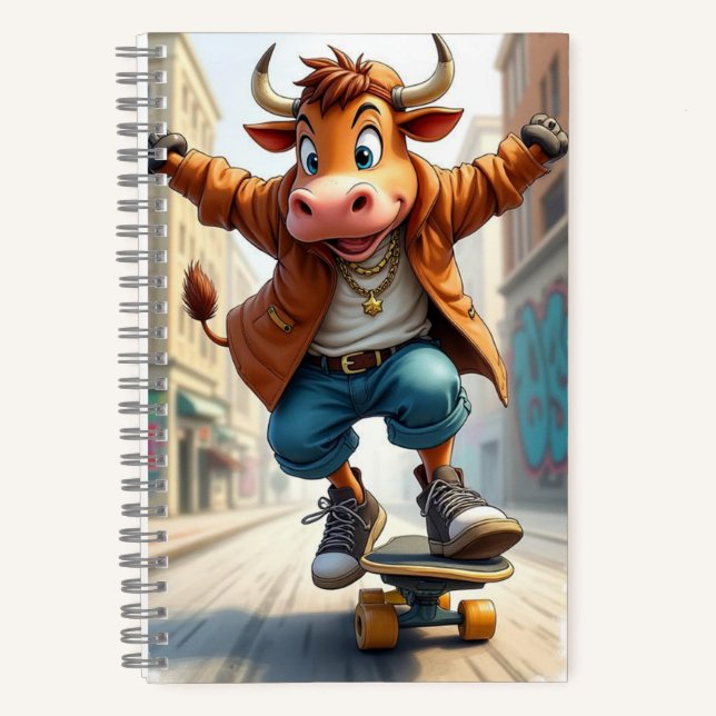  Daring Skateboarder, Author Natasha Us   Notebook (Front)