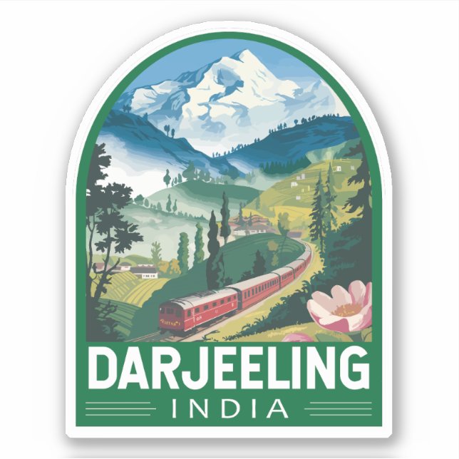 Darjeeling India Travel Art Emblem (Front)
