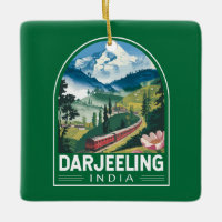 Darjeeling India Travel Art Emblem