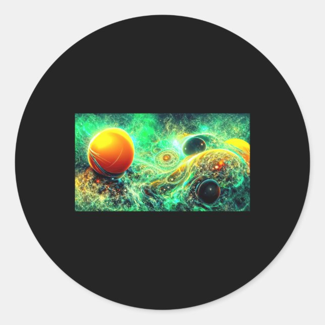Dark 1  classic round sticker (Front)