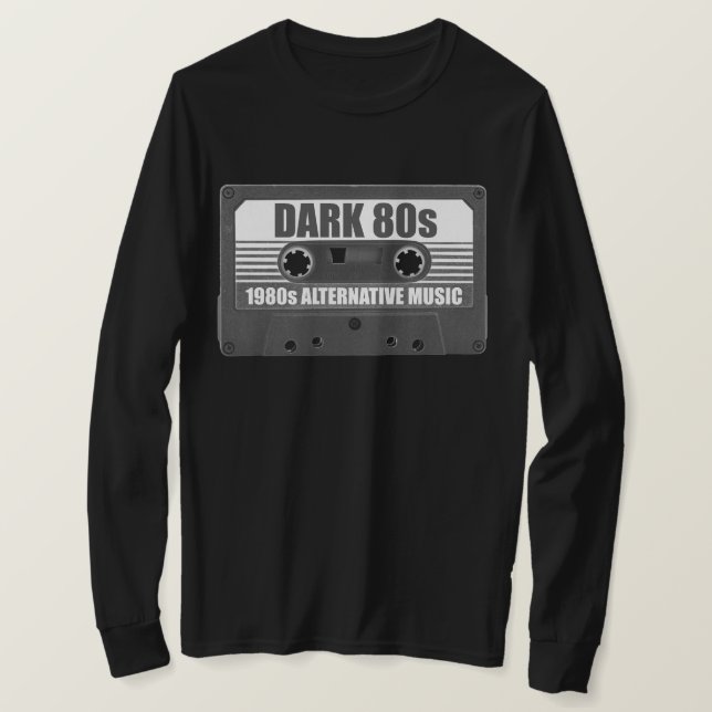 DARK 80s Cassette Tape Long Sleeve T-Shirt (Design Front)