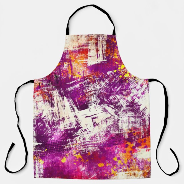 Dark Abstract Blots Background Apron (Front)