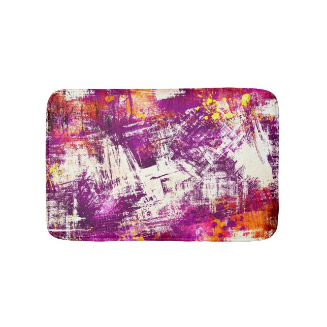 Dark Abstract Blots Background Bath Mat (Front)