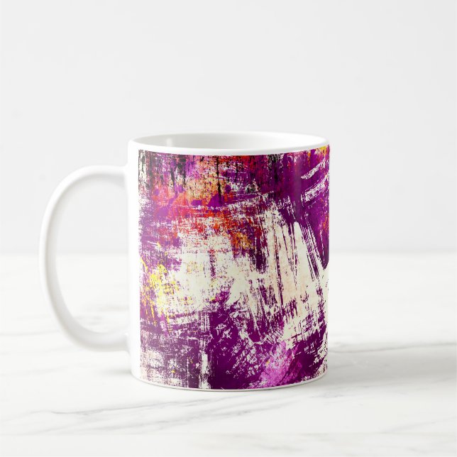 Dark Abstract Blots Background Coffee Mug (Left)