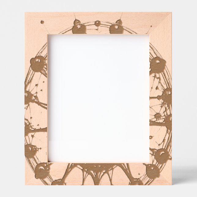 Dark Abstract Dreamcatcher Organic Tech Art Etched Frames (Front)