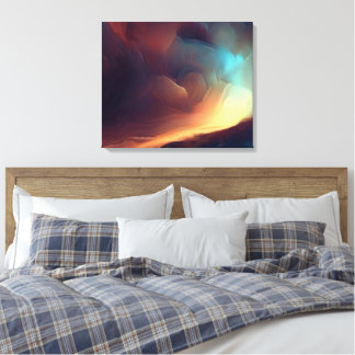 Dark abstract oil painting art print