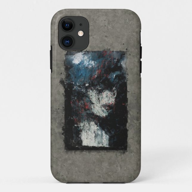 Dark Abstract Portrait Mobile Case (Back)