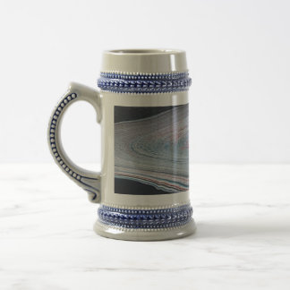 Dark Abstract Swirl Ceramic Beer Stein Mug