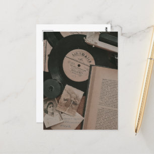 Dark Academia Aesthetic vintage objects Postcard