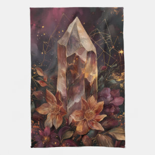 Dark Academia Amethyst Celestial Design Kitchen Towel