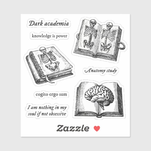 Dark academia anatomy sketches pack (Sheet)