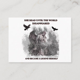 Dark Academia Angel Gothic Reading Quote Poster Business Card