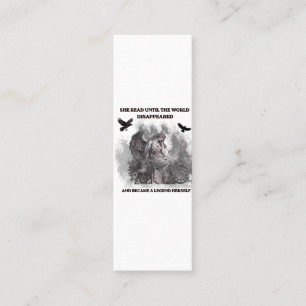 Dark Academia Angel Gothic Reading Quote Poster Mini Business Card