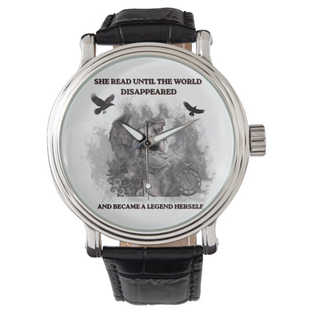 Dark Academia Angel Gothic Reading Quote Poster Watch (Front)