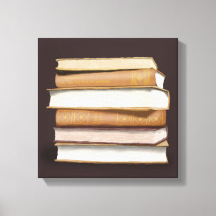 Dark Academia Antique Books Canvas Print