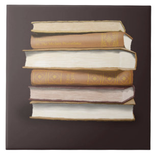 Dark Academia Antique Books Tile