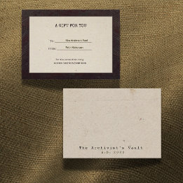 Dark Academia Archivist Graduation Gift Insert Card