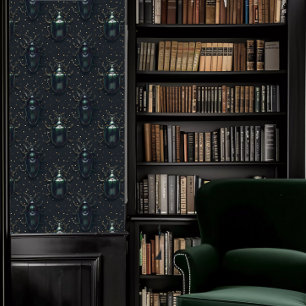Dark Academia Beetles and Gold Specks Wallpaper