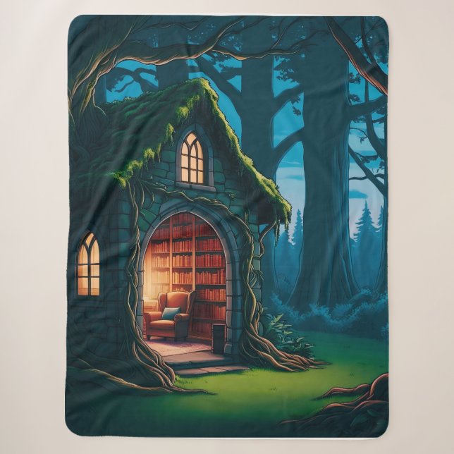 Dark Academia = Book Lover Gift Sherpa Blanket (Front)