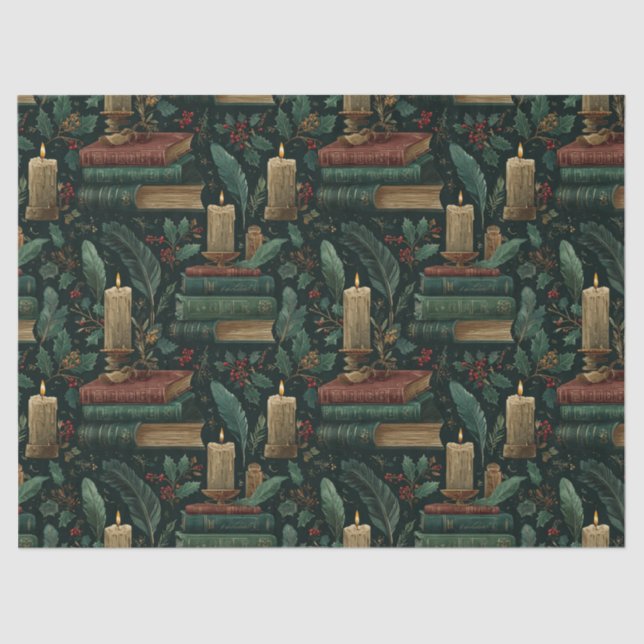 Dark Academia Book Lover Tissue Paper (Front)