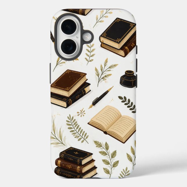Dark Academia Books Phone Case - Vintage Library  (Back)