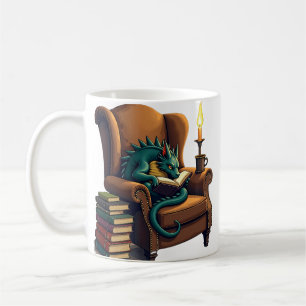 Dark Academia Booktok Reading Nook Vintage Illustr Coffee Mug