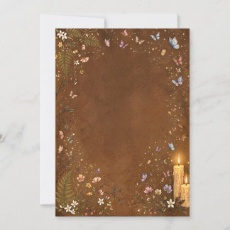 ​Dark Academia Botanical Candle Blank Invitation