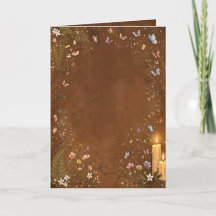 ​Dark Academia Botanical Candle Blank Invitation