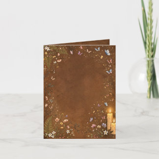 ​Dark Academia Botanical Candle Blank Invitation