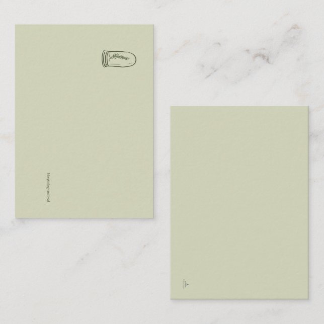 Dark Academia Botany Garden Reader Gift Enclosure Card (Front/Back)