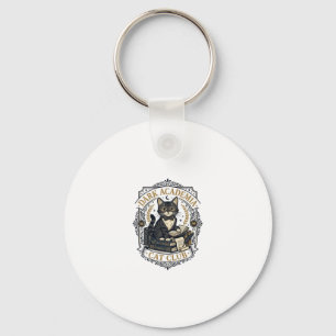 Dark Academia Cat Cat Dad Gift Idea - Dark Academi Keychain