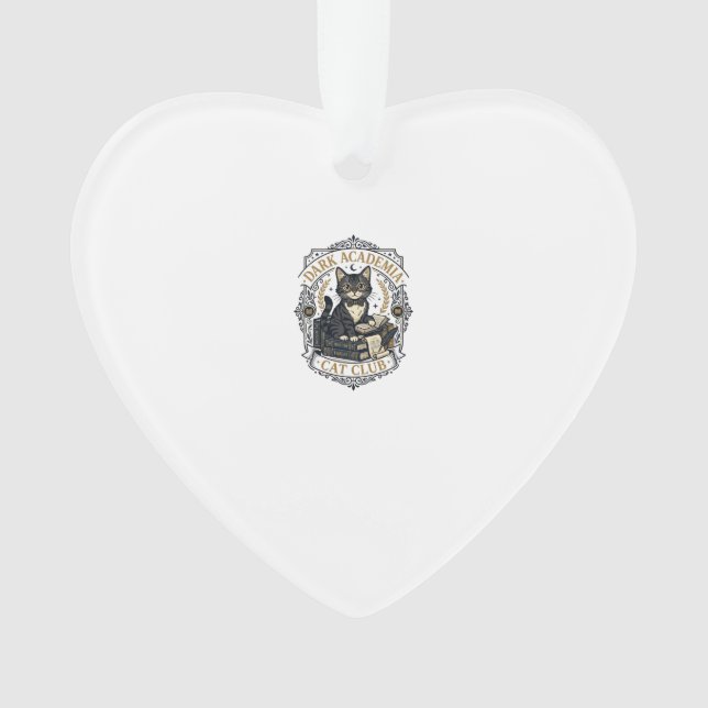 Dark Academia Cat Cat Dad Gift Idea - Dark Academi Ornament (Front)